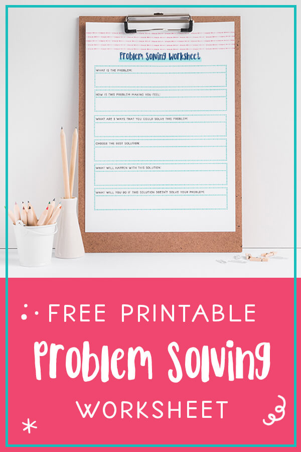 Free Printable Problem Solving Worksheet