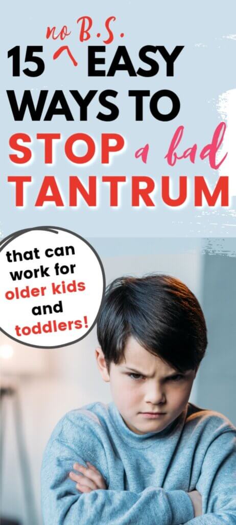 15 Ways to Stop a Tantrum