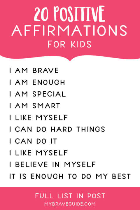 Self-Esteem Affirmations for Kids - Brave Guide