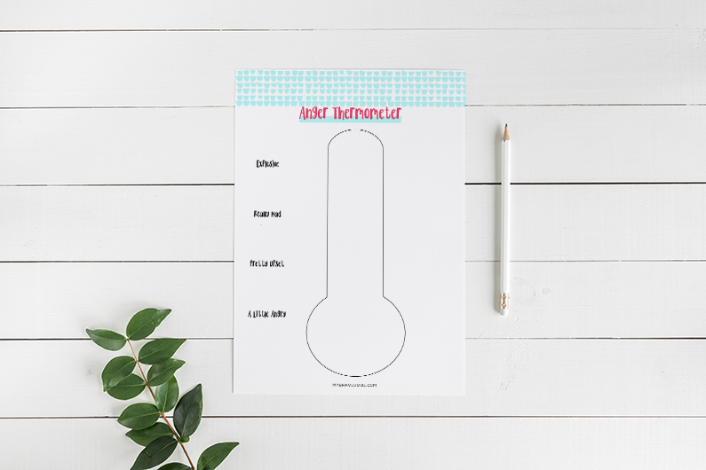 Anger Thermometer Printable