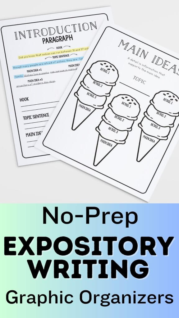 Graphic Organizers for Differentiating Expository Writing to Elementary Students.