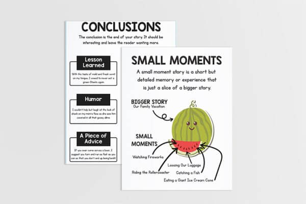 Narrative Writing Anchor Charts for Composition Books